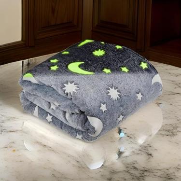 Imagem de Manta Premium Brilha No Escuro, Cobertor Solteiro Infantil, Microfibra Aveludada, Toque Macio, Fluorescente, Estampas Divertidas, Confortável E Quentinha, Marca VARENZIA