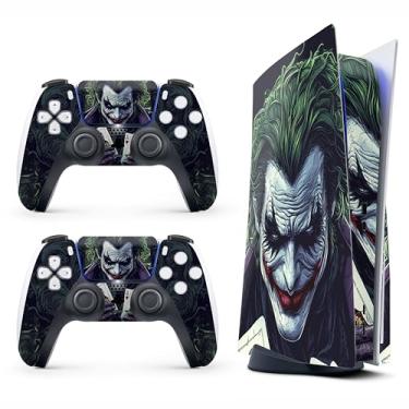 Imagem de Capa adesiva para PS5 - Palhaço aberrante, compatível com edição de disco e edição digital (não versão fina) - 2 capas de controle e capa de console - sem bolhas, proteção total, impermeável