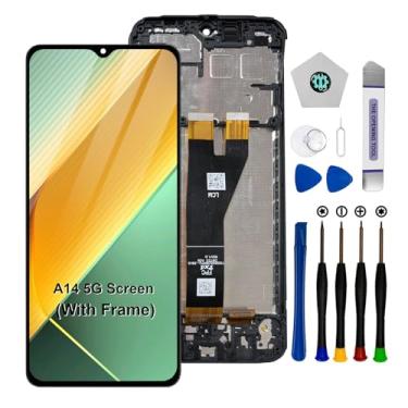 Imagem de Kit de substituição de tela para Samsung Galaxy A14 5G com moldura de 16.8 cm para Samsung Galaxy A14 5G SM-A146U Tela LCD Touch Screen Digitalizador Assembléia com ferramentas de reparo