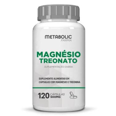 Imagem de Magnesio L Treonato 500mg Puro 120cáps Metabolic Farma