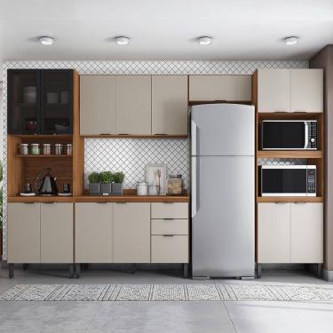 Imagem de Cozinha Compacta Firenze FI0001 Amêndola Touch Nude Prime TX Demóbile