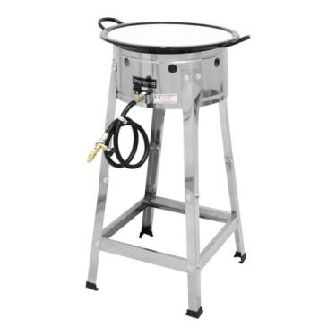 Imagem de Fritador Alta Pressão + Tacho Esmaltado 7 Litros Inox Industrial