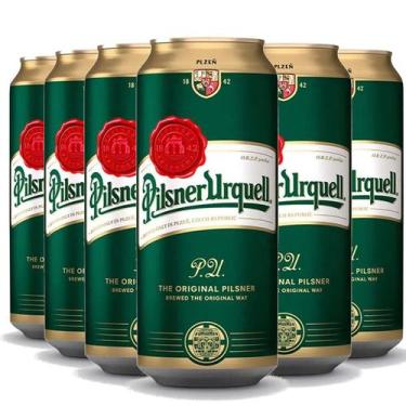 Imagem de Cerveja Tcheca Pilsner URQUELL Lata 500ml (6 Latas)