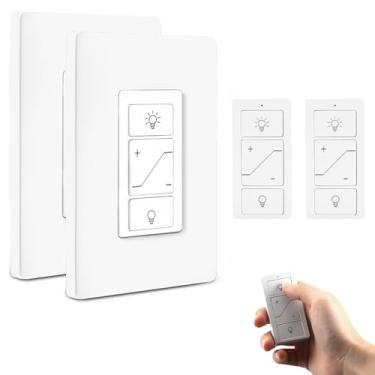 Imagem de GREENBELL Interruptor Dimmer Com Controle Remoto Sem Fio, Suporte Para Luz Inteligente De Polo Único, Compatível Alexa 2,4G E 5G, Pacote 2