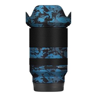 Imagem de Adesivo de câmera antiarranhões para tampa de lente para Tamron 28-200 mm adequado para Sony Mount película protetora protetor de corpo decalque 28-200 (azul cavaleiro)