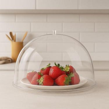 Imagem de Cupula Protetora De Alimento Redonda Cristal Grande 33cm - Keita