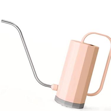 Imagem de A rega de aço inoxidável lata com bico longo, 1,5L de rega de plantas externas internas, design ergonômico de alça grande, pequeno para plantas domésticas, uso do jardim (Pink)