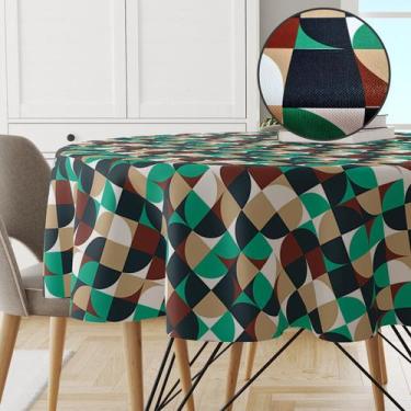 Imagem de Toalha Mesa Plástica Térmica Mob 4 Lugares Redonda 1,38 - IDEALIZA