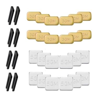 Imagem de Kit de balanceamento de ventilador de teto - 8 conjuntos com pesos e clipes autoadesivos de 3 g de 5 g - pare de balançar, fácil instalação, ajuste universal para a maioria dos fãs