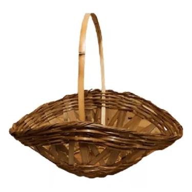 Imagem de Cesta De Bambu Oval Buque De Flores Café Da Manhã Crivada