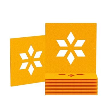 Imagem de Superfície de fibra de feltro placa de fibra de poliéster de alta densidade 30,5 x 30,5 cm painel divisor de sala de pendurar divisória de sala de decoração de casa (12 peças) (dourado)