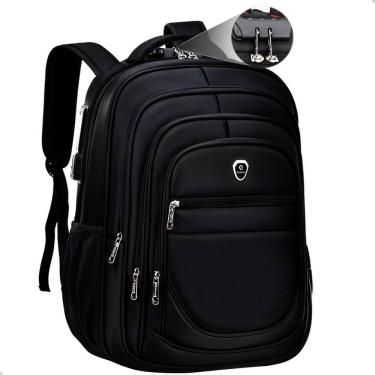 Imagem de Mochila Executiva Grande Faculdade Anti Furto Notebook Preto