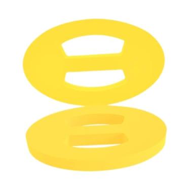 Imagem de YIJU 2 peças de flutuador de mão para natação, prancha flutuante oval para natação, prancha de chute para meninos e meninas, brinquedo divertido para, Amarelo