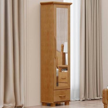 Imagem de Sapateira De Madeira 47cm 1 Porta Com Espelho Eduarda Freijó F07 - Mpozenato