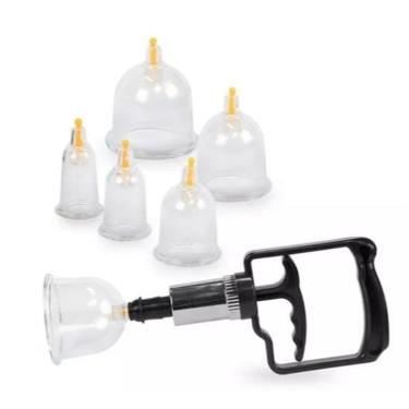 Imagem de Kit Ventosa Para Fisioterapia Luxo Com 06 Pecas Estek