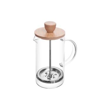 Imagem de Cafeteira Prensa Francesa 600ml – Vidro Borossilicato Resistente com Tampa de Bambu, Ideal para Café e Chá