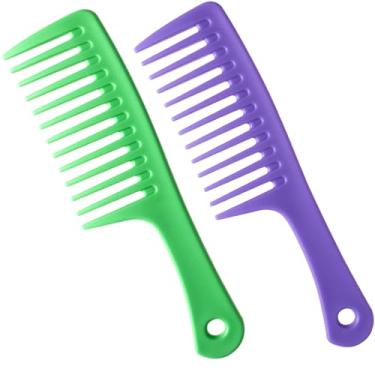 Imagem de Pacote com 4 pentes para mulheres e homens, pentes profissionais para cabeleireiro, pente fino e largo para todos os tipos de cabelo, conjunto de pentes de cabelo de fibra de carbono premium para