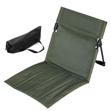 Imagem de Cadeira de praia impermeável, respirável, dobrável, para acampamento, com suporte para as costas, leve, removível, portátil, com bolsa de armazenamento para uso ao ar livre, dobrável
