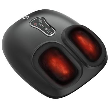 Imagem de COMFIER Máquina de massagem de pés Shiatsu, massajador de pés para fascite plantar, dor de neuropatia com calor, vibração, compressão rolante, presentes para homens e mulheres, adapta-se aos tamanhos