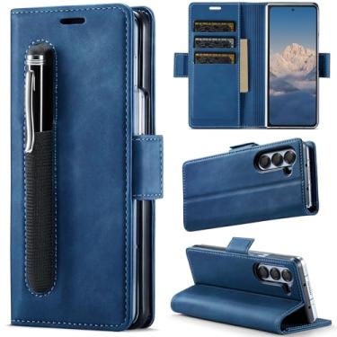 Imagem de Asuwish Capa de telefone para Samsung Galaxy Z Fold 6 5G 2024 capa carteira com slot S Pen SPen suporte para cartão de crédito suporte fino couro sintético acessórios para celular ZFold6 Z6 G Fold6