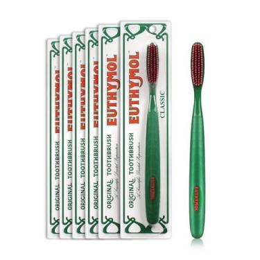 Imagem de Escova de dentes Euthymol Original Classic Soft Bristles, pacote com 6
