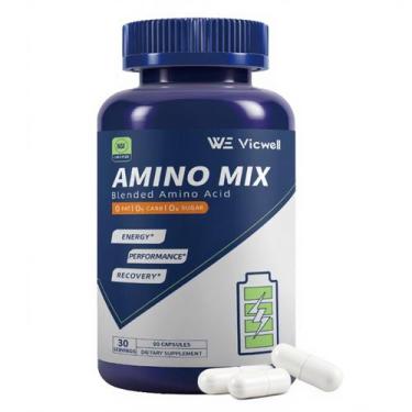 Imagem de Suplemento de aminoácidos Vicwell 90 cápsulas para recuperação muscula