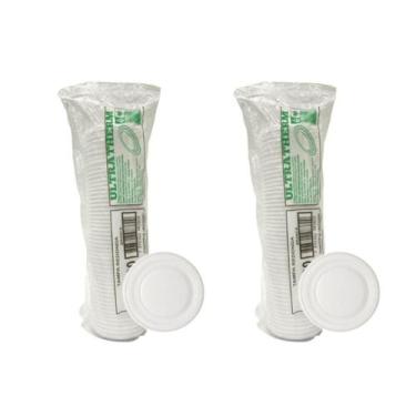 Imagem de Kit 2 pacotes de Tampa para Potes de isopor 200 e 300ml Ultratherm com