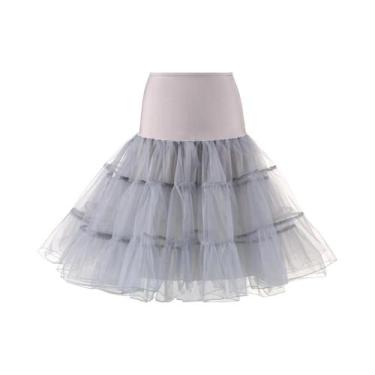 Imagem de Saia feminina de tule vintage dos anos 50 com meio deslizamento e tutu