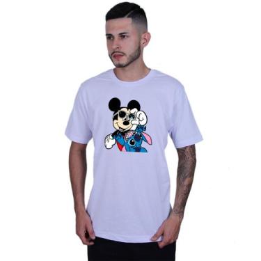 Imagem de Camiseta Unissex Mickey Lilo Stitch Friends - Lafre, Branco, P