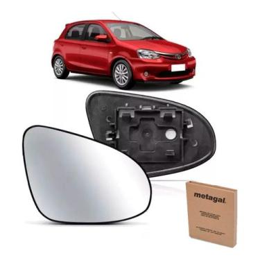 Imagem de Lente C/ Base Quadrada Retrovisor Etios 14 A 21 Eletrico - Lado Esquer