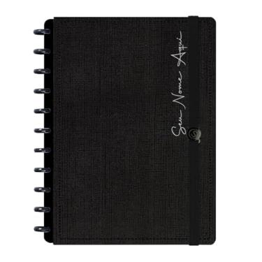 Imagem de Caderno de Disco Inteligente Personalizado Iscool G Solid Touch Linho Preto