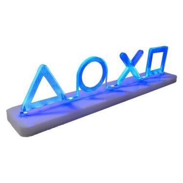 Imagem de Luminária Gamer Geek PS4 Icon Boy & Girl - Acrílico - LED - MK Display