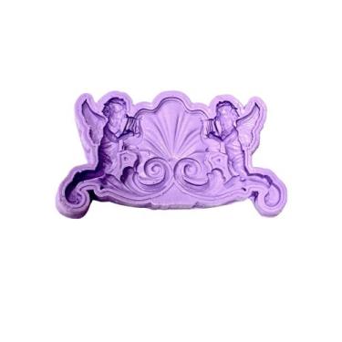 Imagem de F1552 molde de silicone anjo arabesco confeitaria biscuit - confeitari