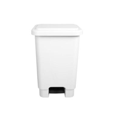 Imagem de Cesto Lixeira Plástica Resistente Pedal Reforçado 50 Lts Lixão Cozinha