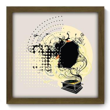 Imagem de Quadro Decorativo - Gramofone - 33cm x 33cm - 098qdgm - Allodi