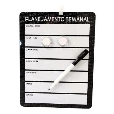 Imagem de Quadro Magnético Planner de Recados Planejamento Semanal - Inter