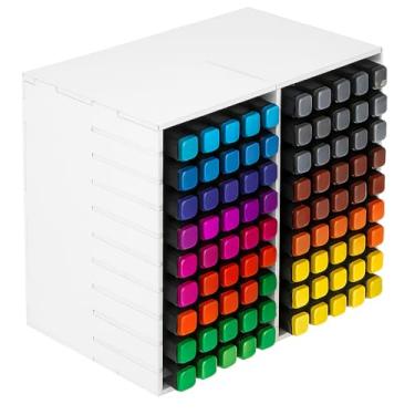 Imagem de NICHO PARA 120 CANETAS EM MDF CRÚ DE 3 MM COM 20 REPARTIÇÕES PARA MARCADORES TIPO,(BRANCO)