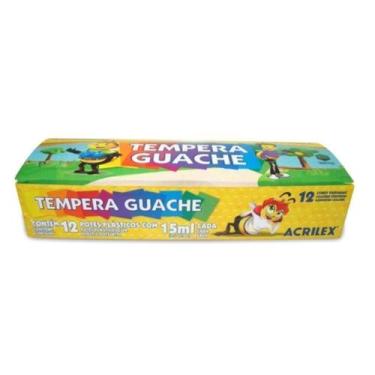 Imagem de Tinta guache 15ml caixa com 12 cores acrilex
