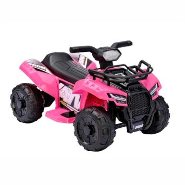 Imagem de Bang Toys - Quadriciclo Elétrico Infantil Astro 6V - com Luzes de LED, Sons, Entrada USB/MP3, Acelerador no Pedal - Suporta até 30kg - Cor Rosa