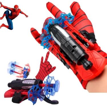 Imagem de Kit Luva Lança Teias do Héroi Aranha Homem Spider - 3 Dardos com Ventosa e Cordão Lançador de Teia Infantil Brinquedo Completo Para Diversão das Crianças