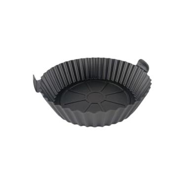 Imagem de Forma de Silicone para Air Fryer e Forno, Assadeira Antiaderente Reutilizável e Durável, Kit de Forma Air Fryer, Silicone Air Fryer, Formas de Silicone(1 Pç - 20cm(Cor aleatória))