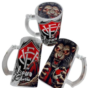 Imagem de Caneca De Chopp De Vidro 475ml Personalizada Com Seu Time (Vitória)