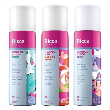 Imagem de Kit Belliz Ricca Shampoo A Seco: 1 Menta, 1 Maçã do Amor e 1 Berry 50ml