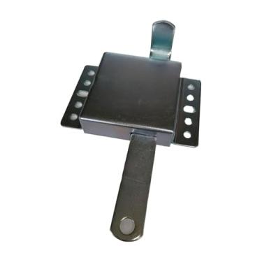 Imagem de Fenteer Trava lateral para porta de garagem com trava interna, alto desempenho, fácil de instalar, acessórios de ferro galvanizado, deslizante de segurança, Industrial
