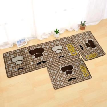 Imagem de Jogo Passadeira E Tapetes De Cozinha 3 Peças Kitchen Antiderrapante (Estampa 08)