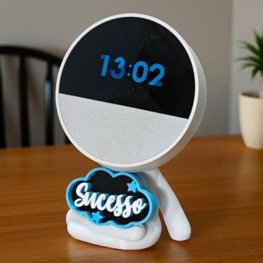 Imagem de Suporte Alexa Echo Spot Escultura Robert Plaquinha Sucesso e outros. Decoração criativa, música, som, stand de mesa Amazon