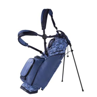 Imagem de Sun Mountain Bolsa de golfe feminina Eclipse 2.5 LS leve, com suporte de 4 direções, 8 bolsos, sistema de alça dupla X, base de compressão compatível com carrinho elétrico e push, modelo 2025