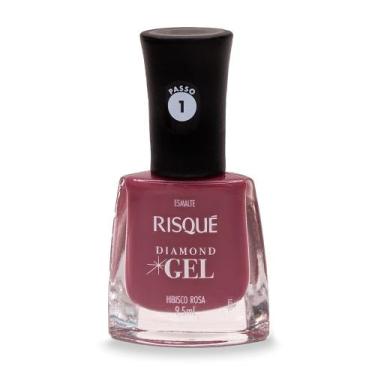 Imagem de Esmalte Risqué Diamond Gel Hibisco Rosa Cremoso 9,5ml, 9,5ML, Rosa Híb