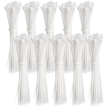 Imagem de Abraçadeira Nylon Enforca Gato 3,6X250Mm Branco Com 1000 Un