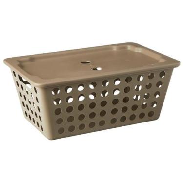 Imagem de Cesta One Grande com Tampa Warm Gray - Brinox